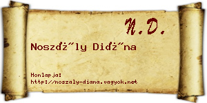 Noszály Diána névjegykártya